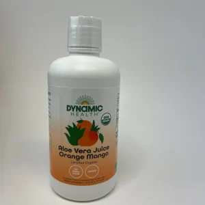 Dynamic Health Organic Aloe Vera Juice Orange Mango 32 oz Liquid